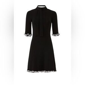 SEE BY CHLOÉ Black Wool Metallic Trim Knit Dress